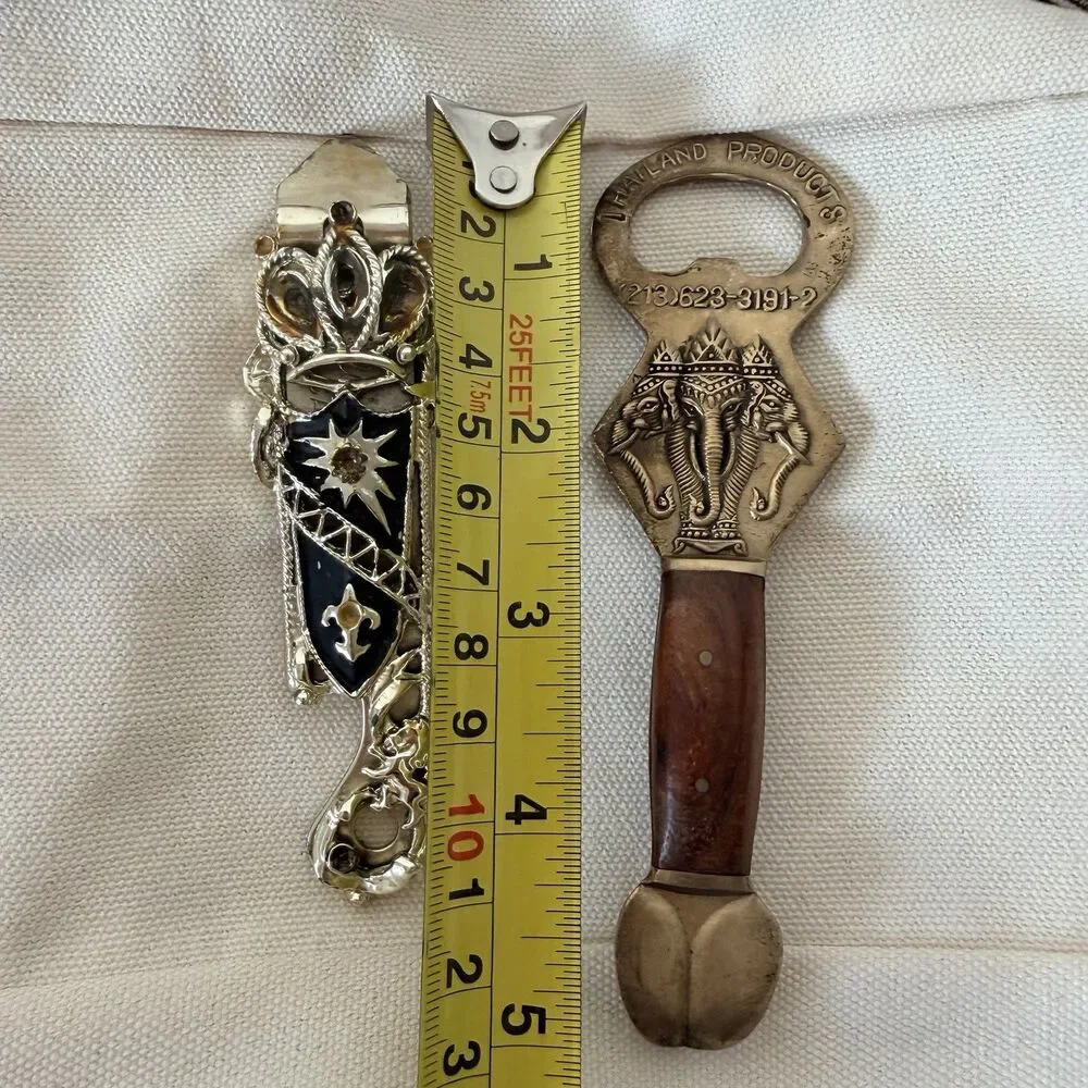 Vintage Bottle Openers Lot | Vaughan USA 58 Stamped + Thailand Brass Ganesha